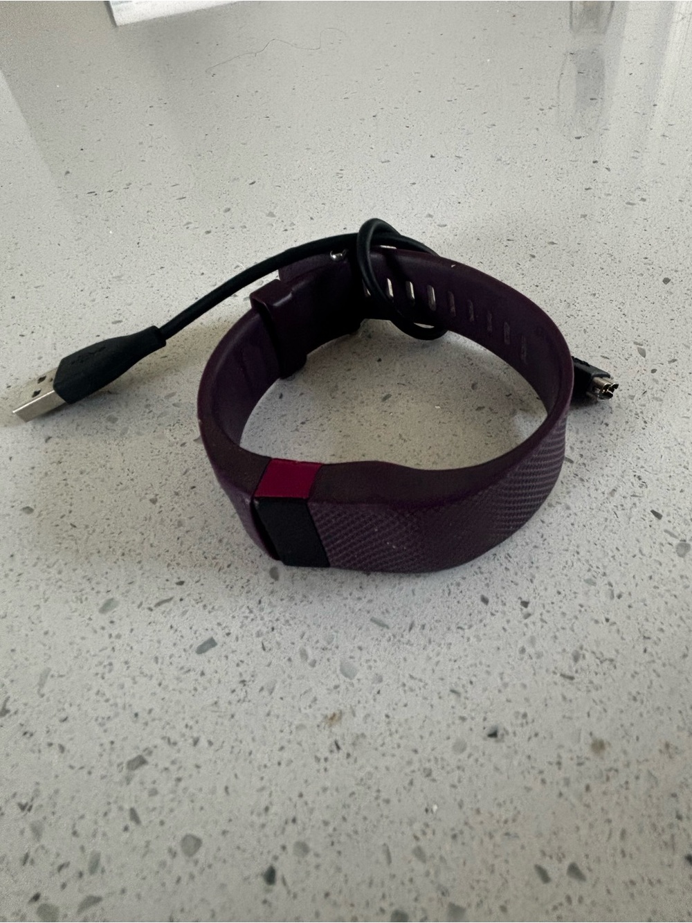 fitbit Plum Purple Fitness Tracker with Magenta Accent